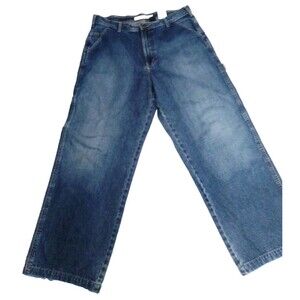 Timberland Vintage Y2K Carpenter Men's Distressed Blue Boot Leg Jeans  Size 34